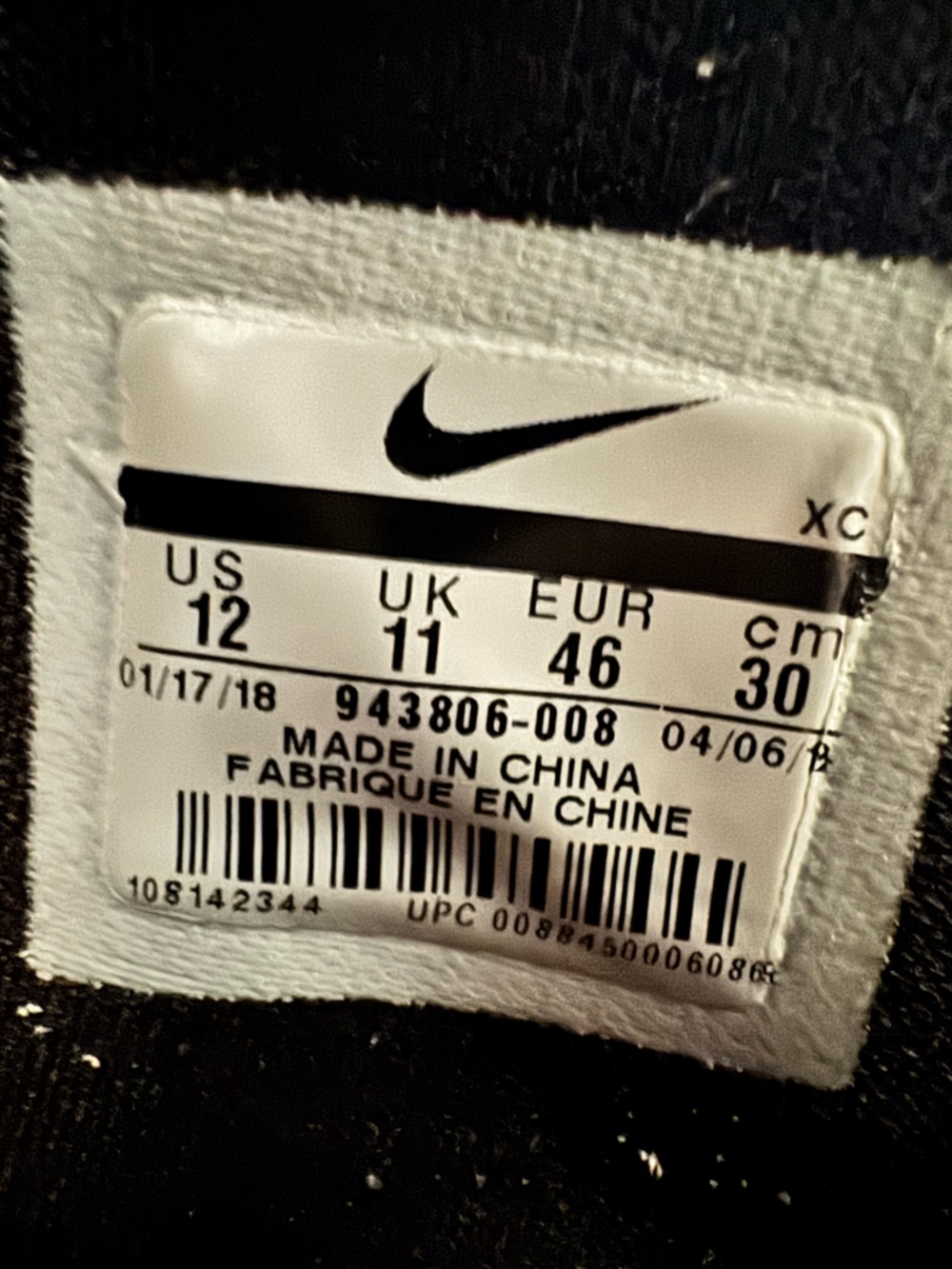 Nike Kyrie Blackout Basketball Shoes Men’s 12 Triple Black Athletic Sneakers - Picture 8 of 8